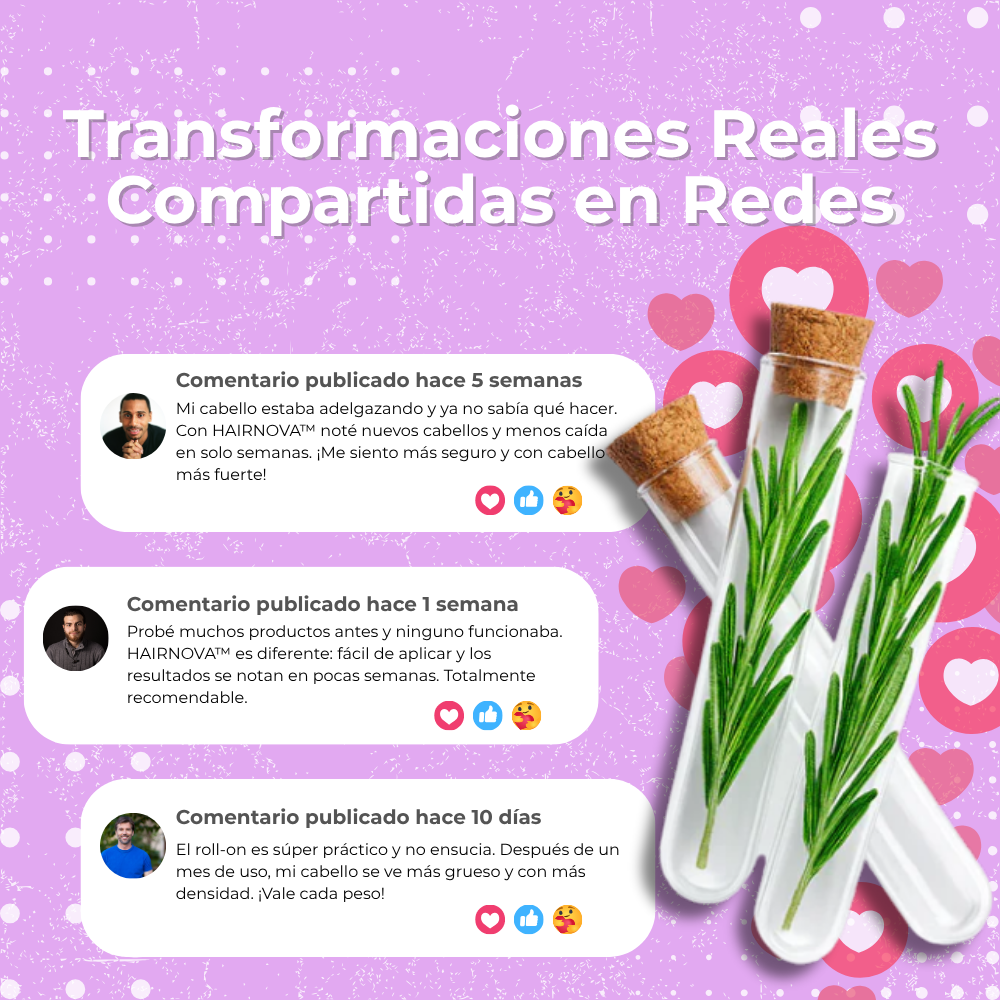 HAIRNOVA™ | Recupera Tu Cabello Perdido en solo una semana